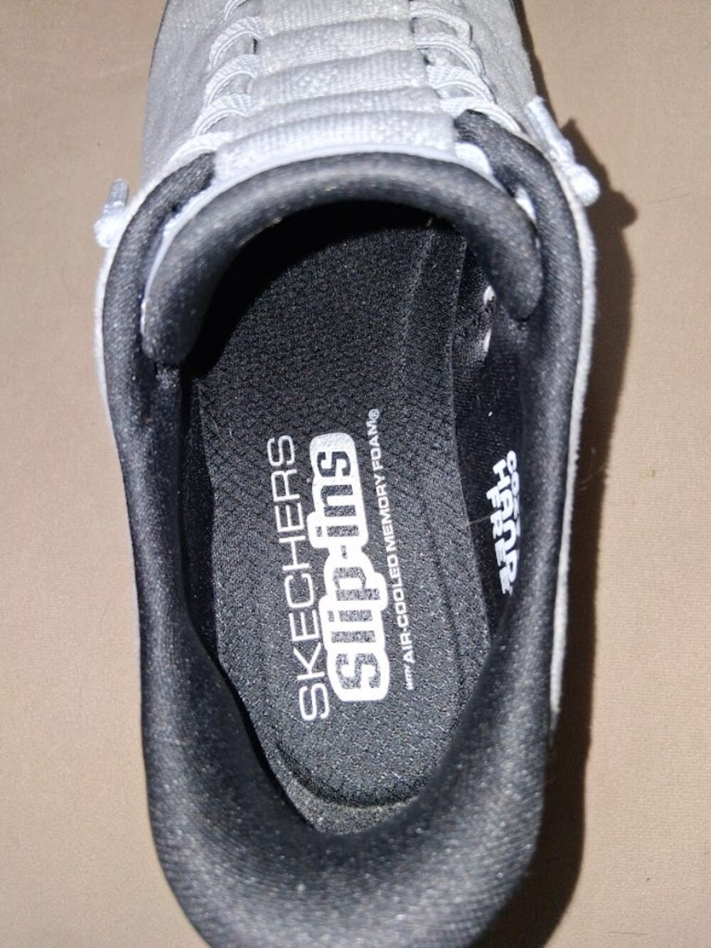 Skechers Women's Cozy Fit Contour Foam Gray Black Slip Ins Sz 8.5 - Picture 6 of 9